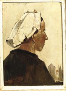 Willem van den Berg - Woman from Scheveningen in traditional dress