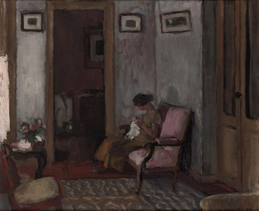 Willem Van Hasselt - Doing needlework