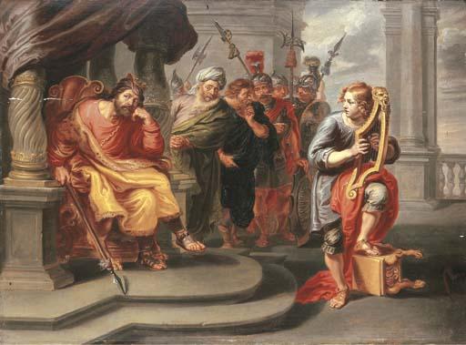 Willem van Herp - David before Saul