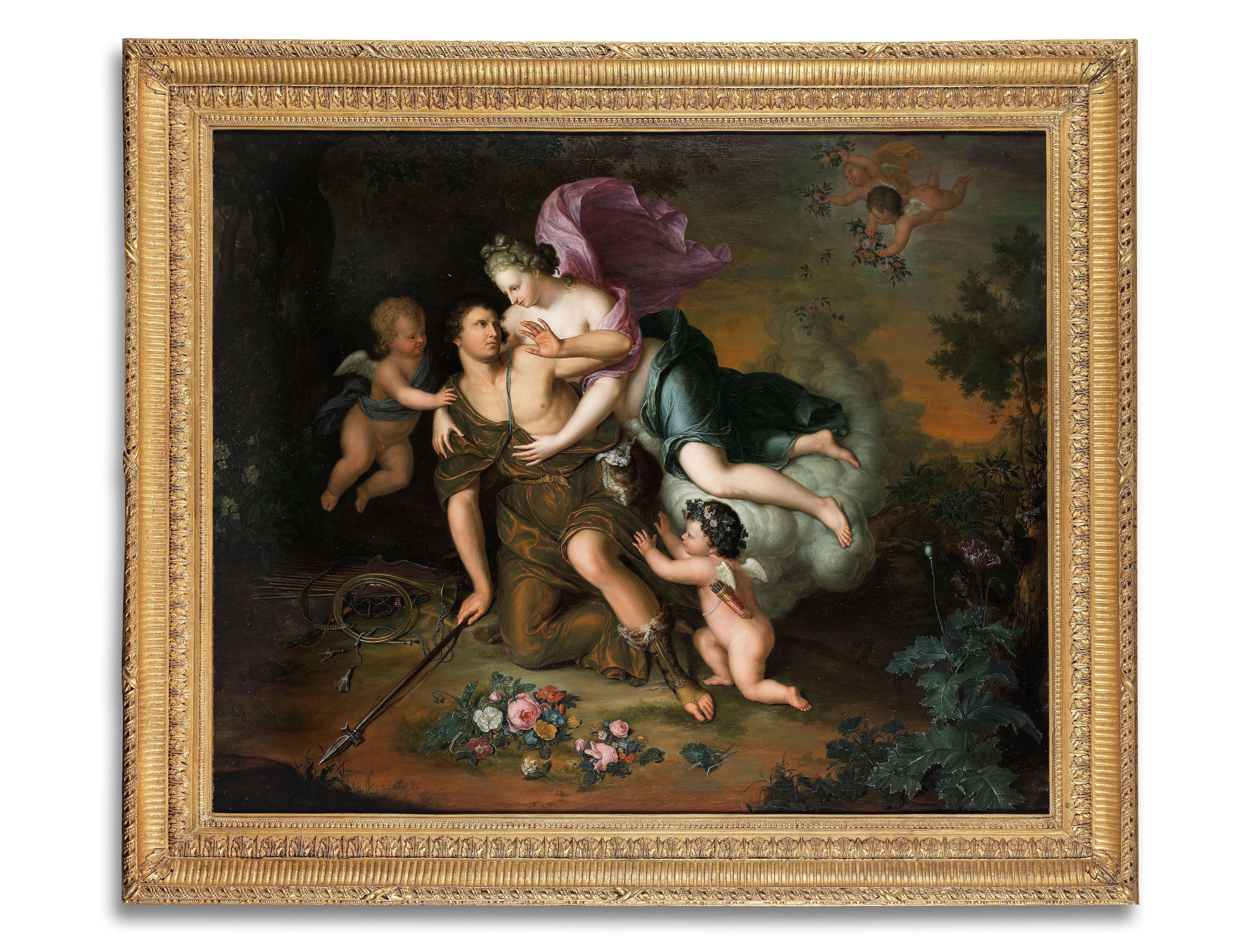 Willem Van Mieris The Elder - Venus and Adonis