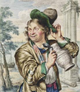 Willem Van Mieris - A man holding a tankard