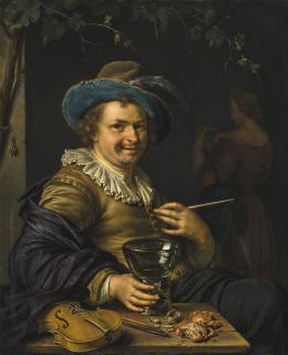 Willem Van Mieris - A Merry Toper