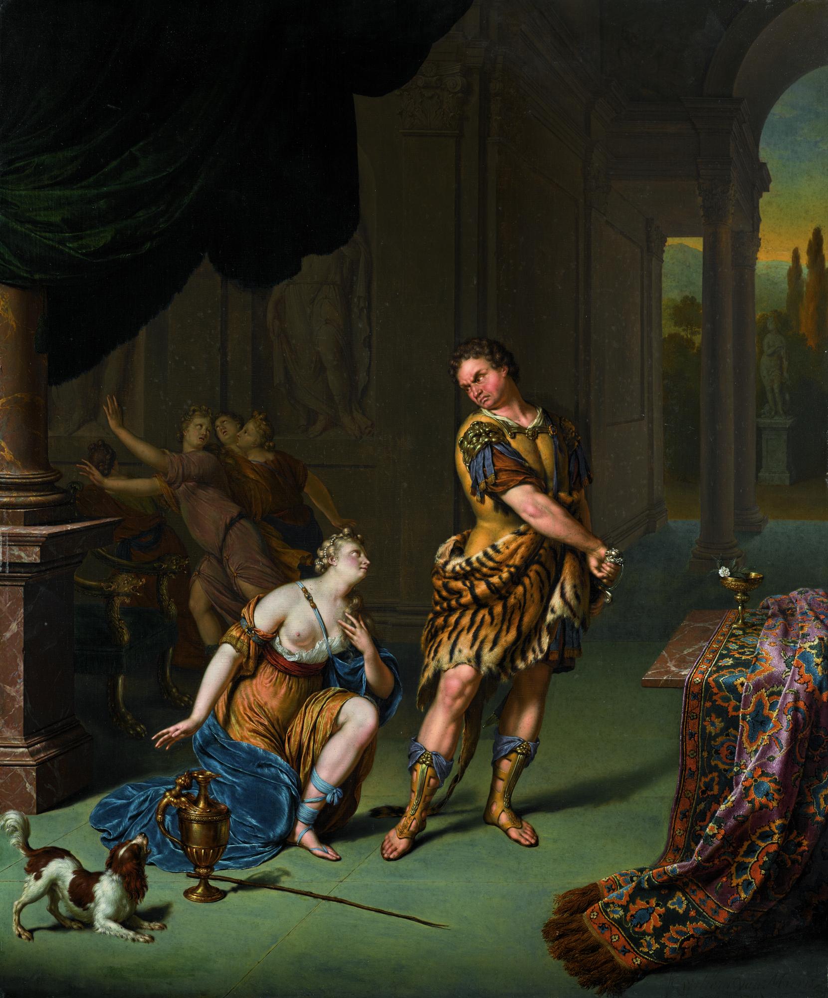 Willem Van Mieris - Circe Begging Ulysses For Mercy After He Has Resisted Her Drugged Cup