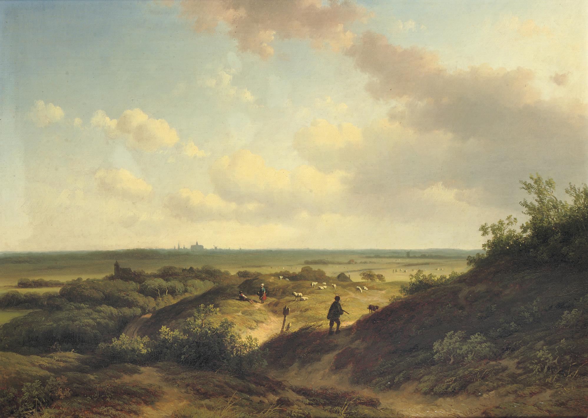 Willem Vester - In The Sunlit Dunes, Haarlem Beyond