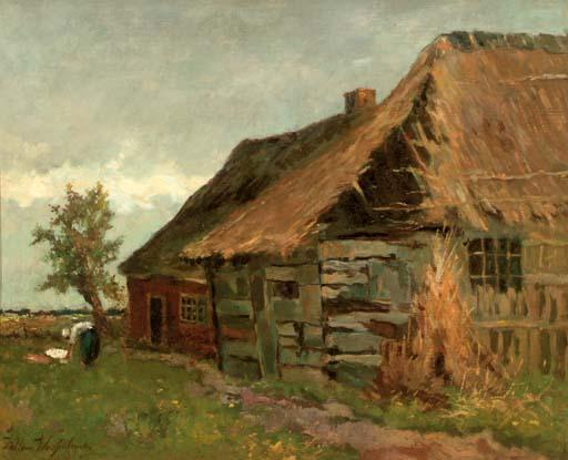 Willem Weissenbruch - By the farmhouse