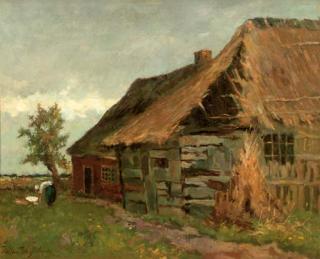 Willem Weissenbruch - By the farmhouse