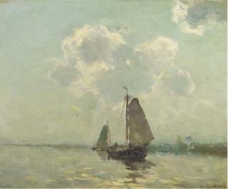 Willem Weissenbruch - Ringvaart: sailing down the river