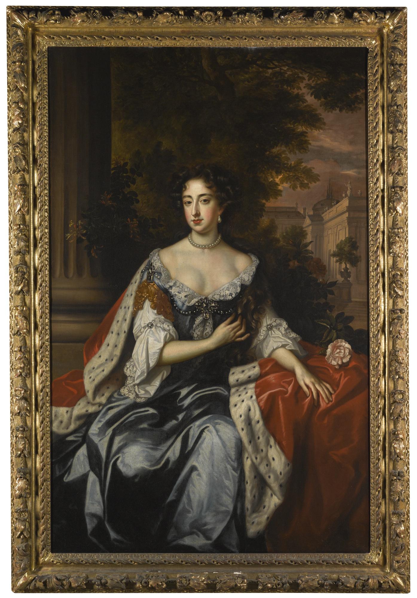 Willem Wissing - Portrait Of Queen Mary Ii