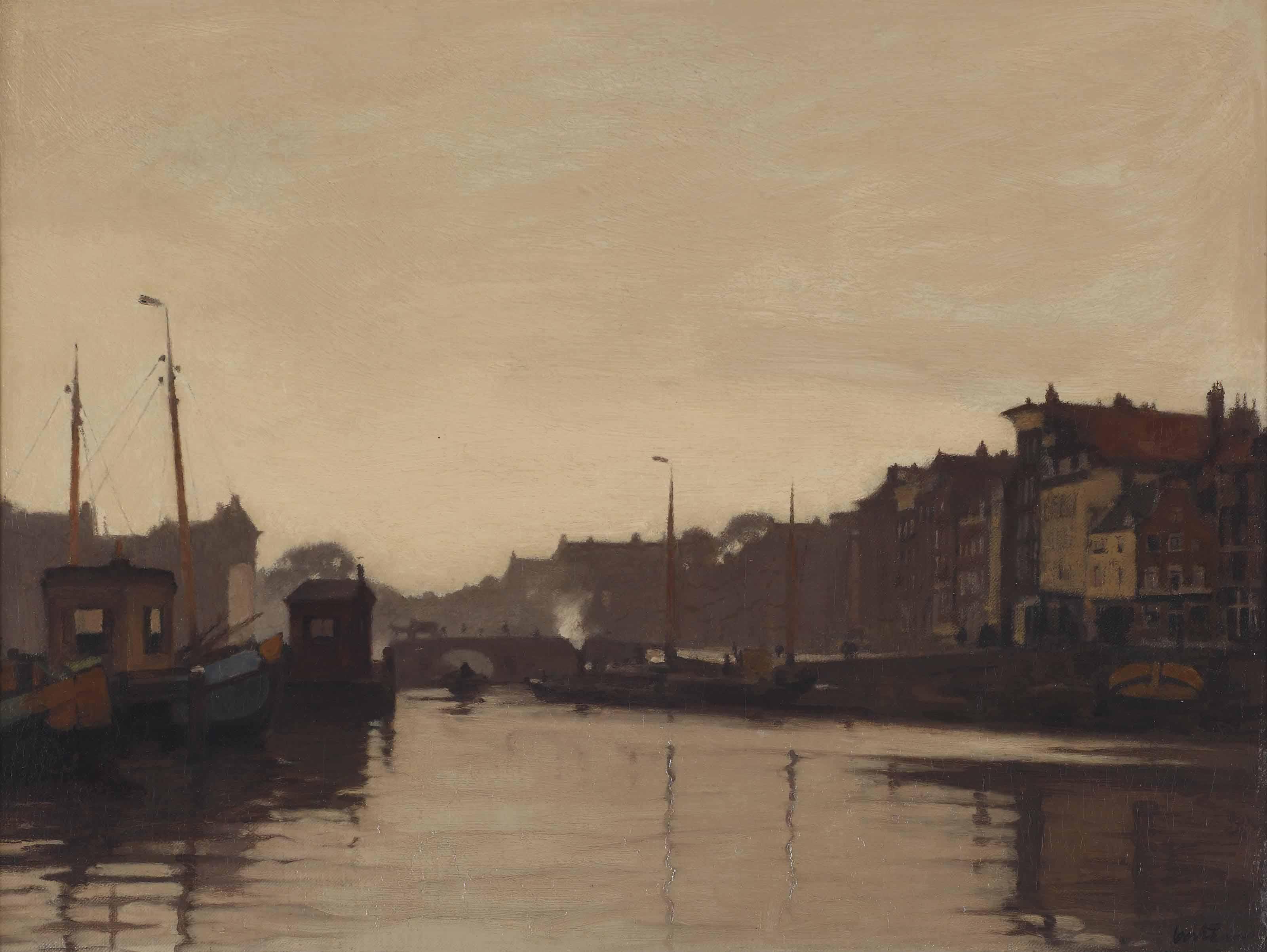 Willem Witsen - A View Of The Waalseilandsgracht And The Kraansluis, Amsterdam