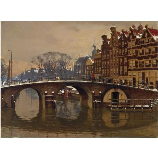 Willem Witsen - Dutch A Wintry View Of The Brouwersgracht, Amsterdam