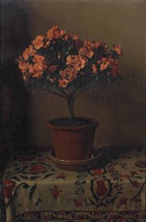 Willem Witsen - Pot Met Roode Azalia\'S: Red Azalea In A Pot