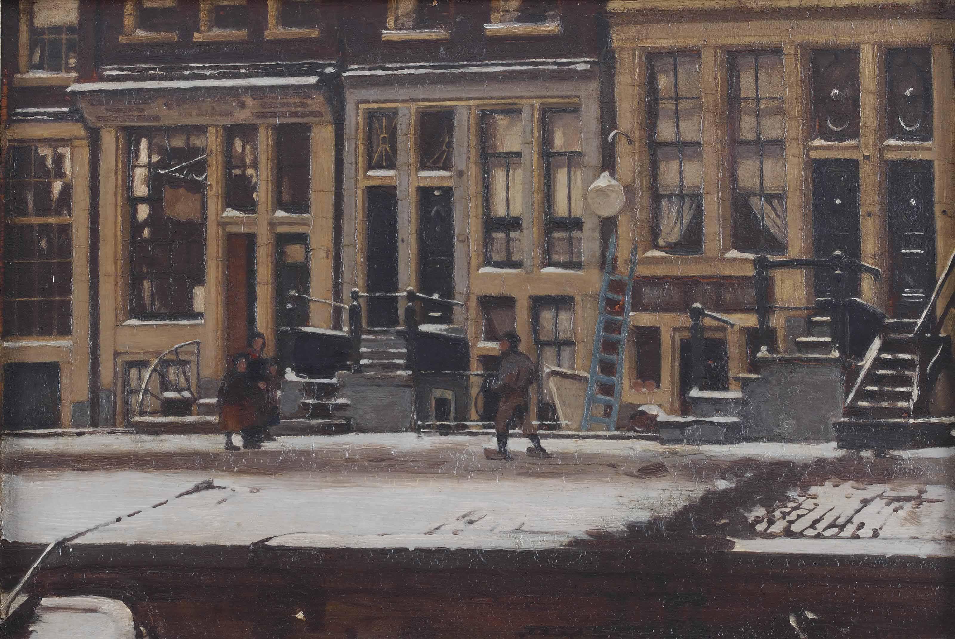 Willem Witsen - The Oude Waal in winter, Amsterdam