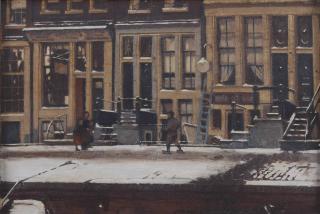 Willem Witsen - The Oude Waal in winter, Amsterdam