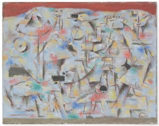 Willi Baumeister - Blaue Figurenhalde (Blue Figure Jumble)