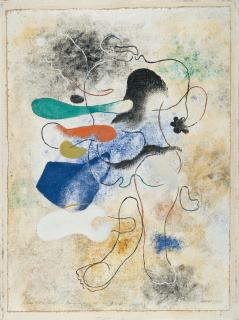 Willi Baumeister - Linienfigur mit Farben