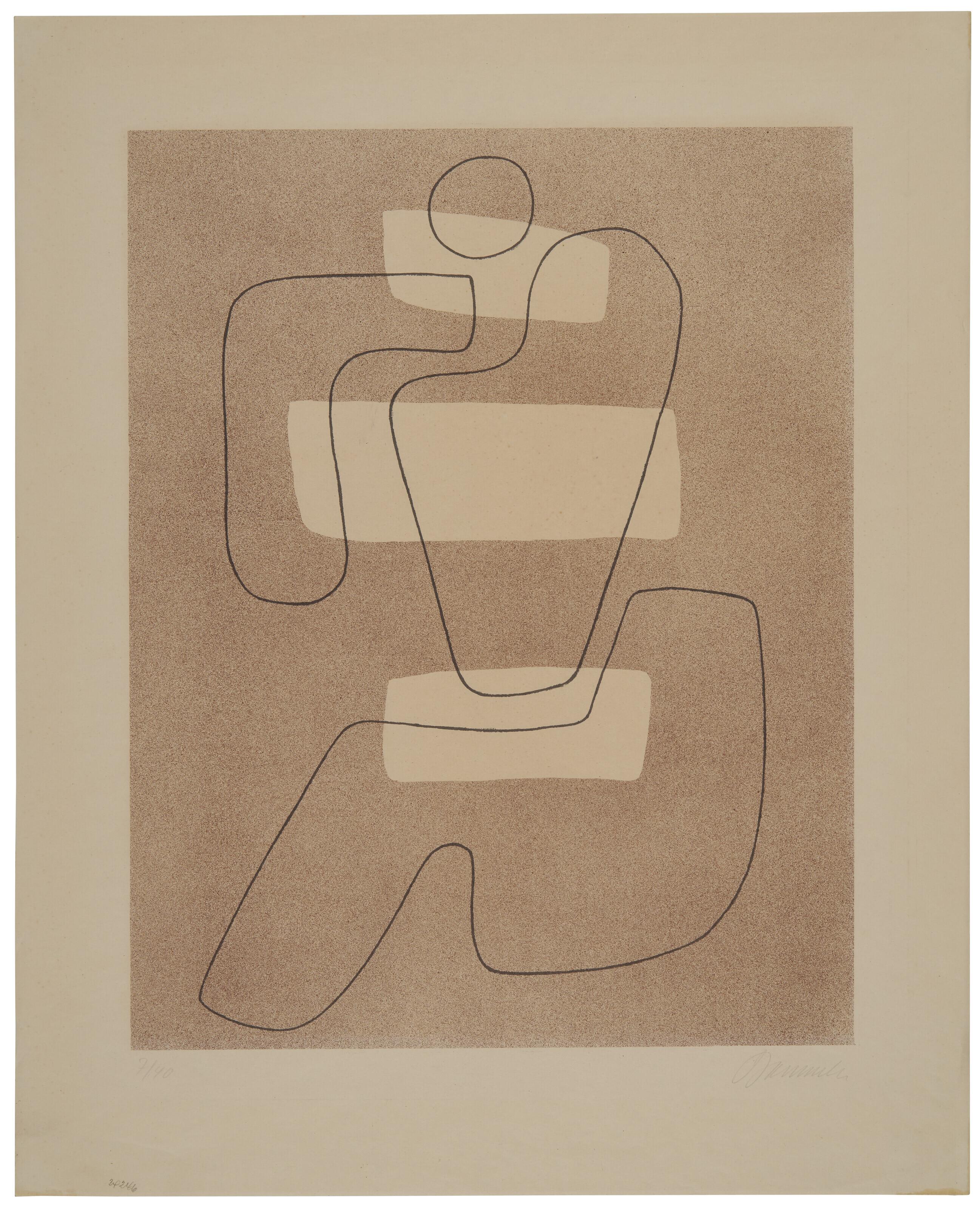 Willi Baumeister - Linienfigur mit hellen Flächen (Line Figure with Bright Areas)