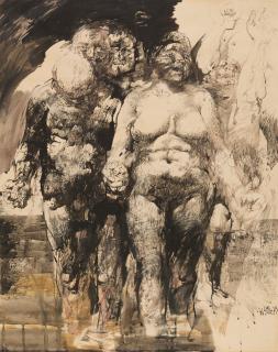 Willi Sitte - Gruppe im Wasser