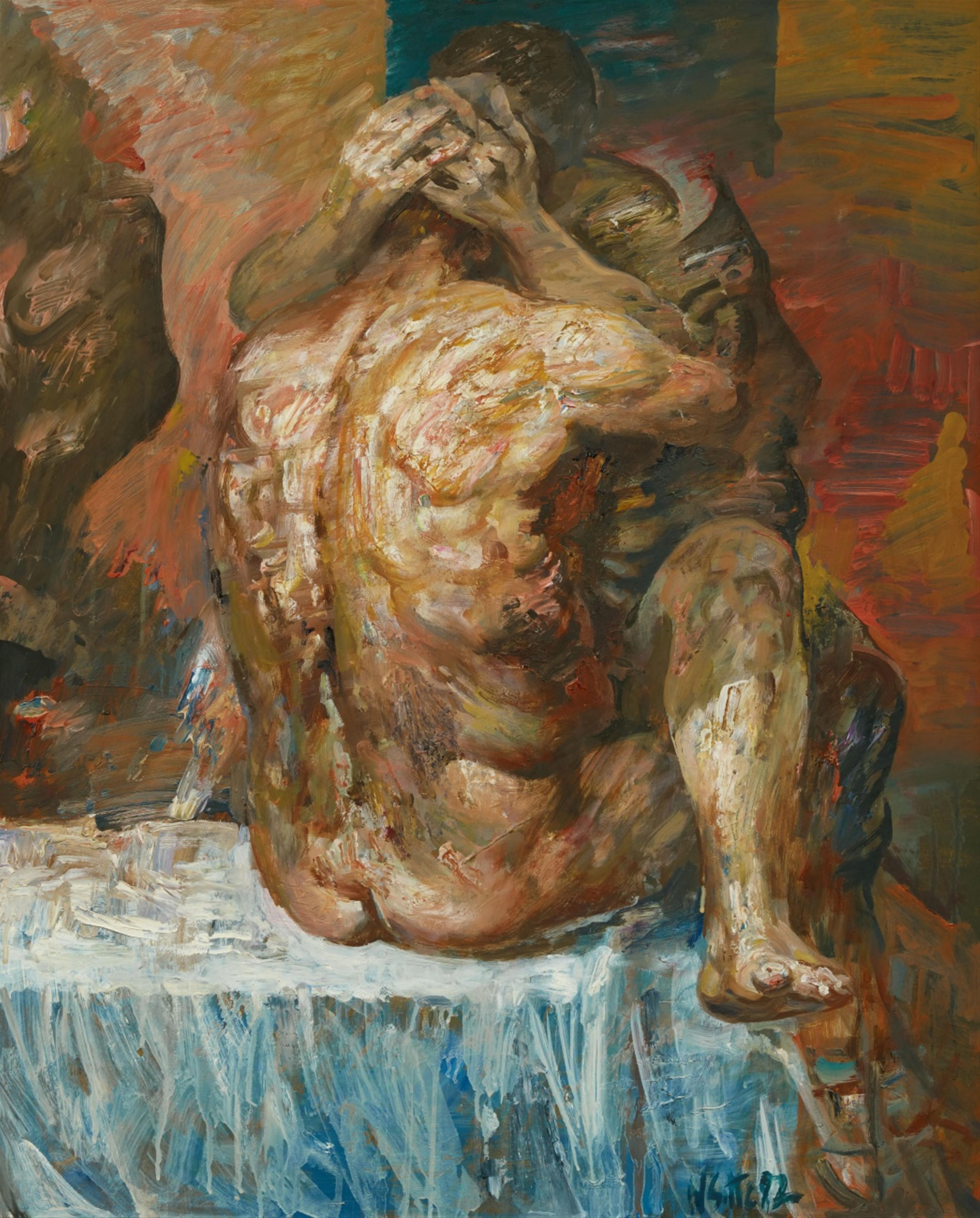 Willi Sitte - Männlicher Rückenakt