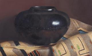 William Acheff - Black with Yei 10 x 16 in. framed 15 3/4 x 21 3/4 in.