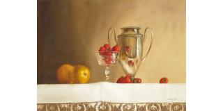 William Acheff - Still Life (with Strawberries) 18 x 24 in. framed 28 1/2 x 34 1/2 in.