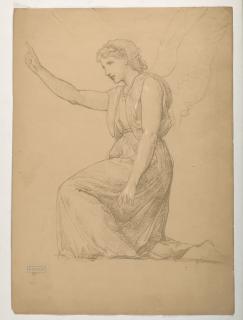 William-Adolphe Bouguereau - Femme ailée agenouillée