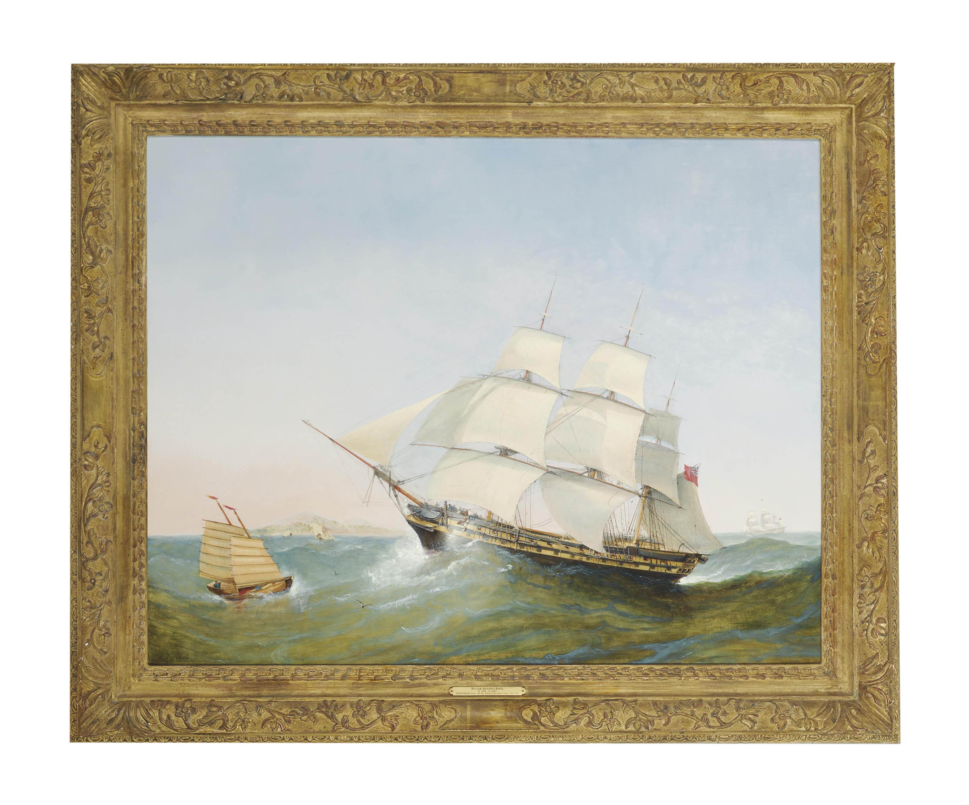 William Adolphus Knell, Sen. - The East Indiaman Exeter making for the Ladrone Islands, China, 1805