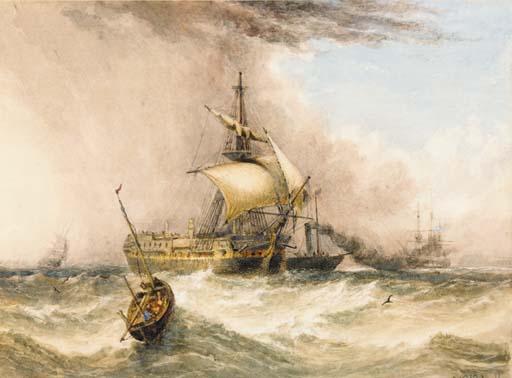 William Adolphus Knell - Limping home under jury rig