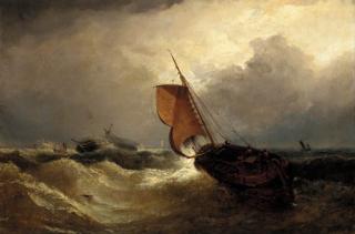 William Adolphus Knell - The Bay Of Ostende - A Break In The Clouds