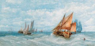 William Adolphus Knell - The Departure of the fishing fleet; and The returning fishing fleet