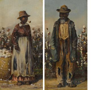 William Aiken Walker - Cotton Pickers: A Pair of Portraits