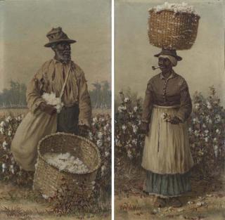 William Aiken Walker - Cotton Pickers: A Pair of Works