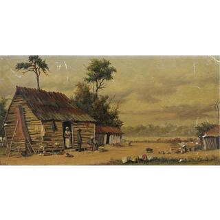 William Aiken Walker - Cotton Pickers And Their Cabin