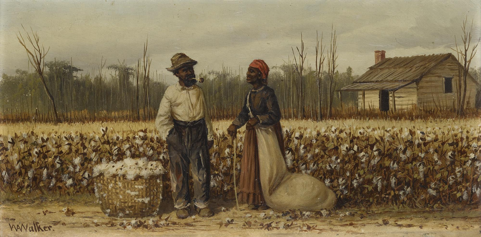 William Aiken Walker - Couple In Cotton Field