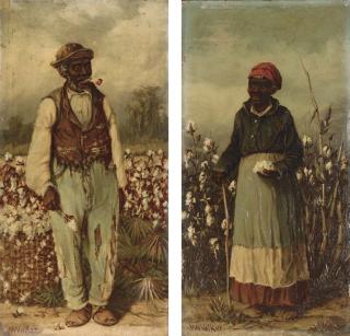 William Aiken Walker - In the Cotton Fields: A Pair of Works