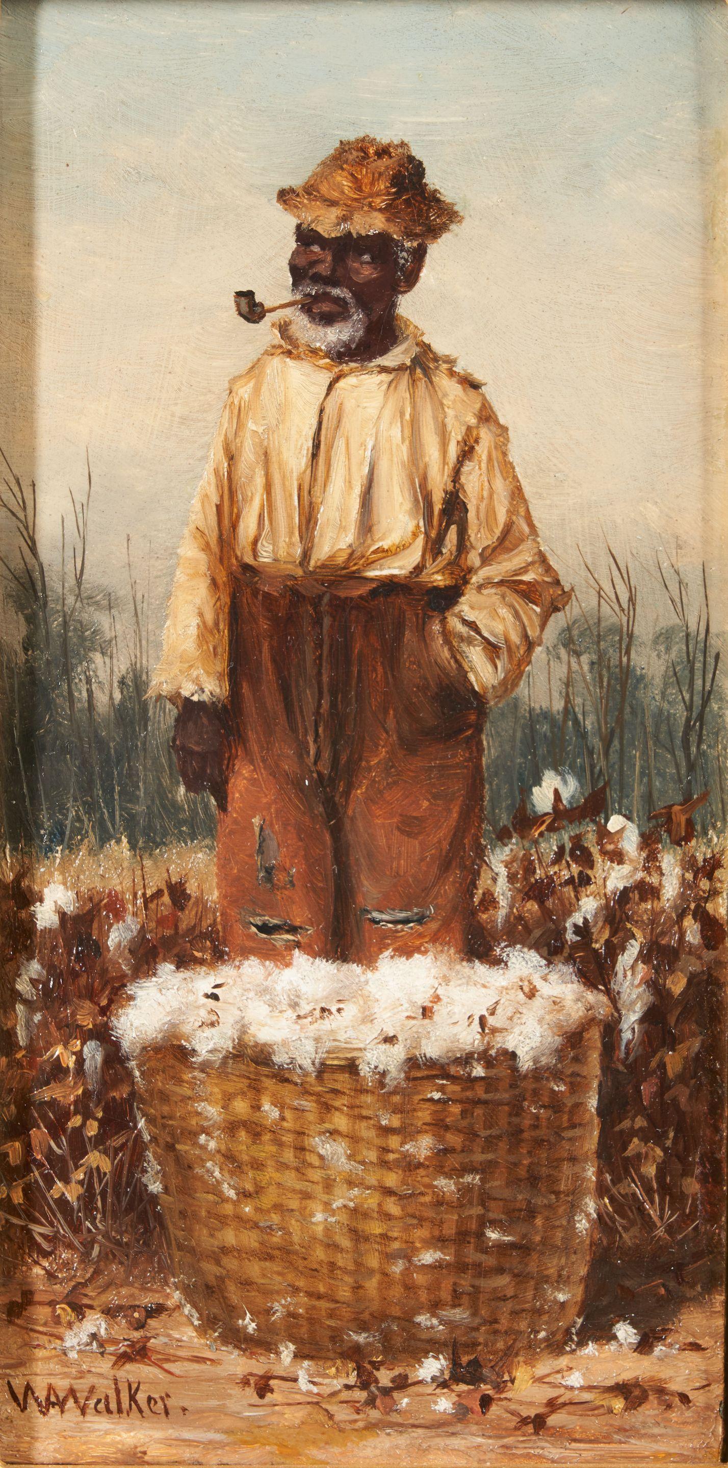 William Aiken Walker - Man with a Basket of Cotton