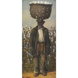 William Aiken Walker - Man With A Basket Of Cotton