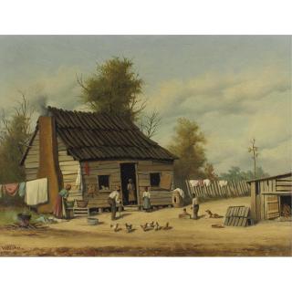 William Aiken Walker - The Cotton Pickers\' Cabin