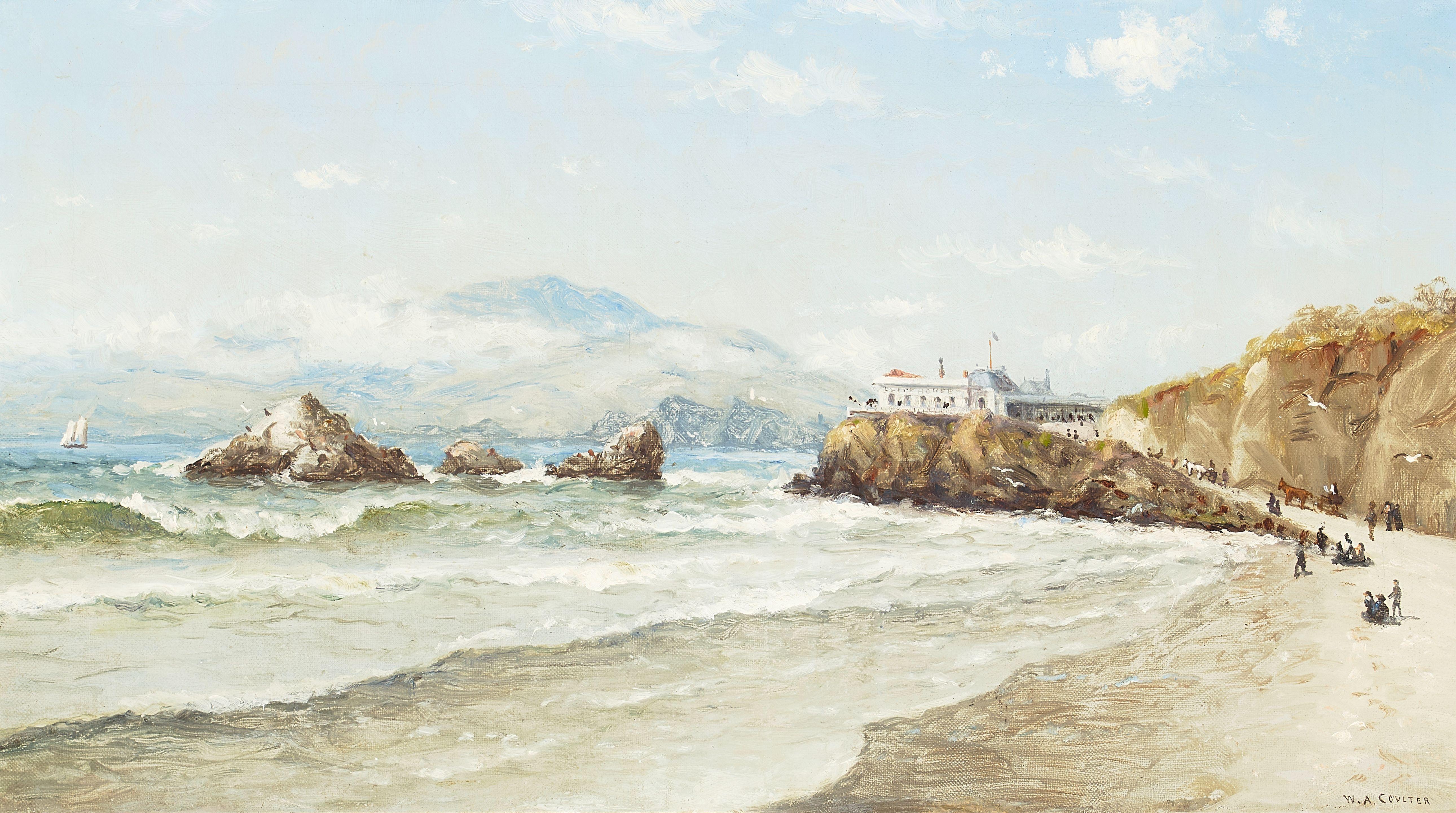 William Alexander Coulter - Cliff House 13 x 23 in. framed 19 1/2 x 29 1/4 in.