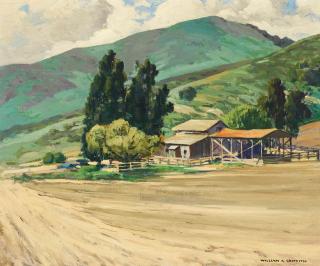 William Alexander Griffith - Irvine Ranch with barn