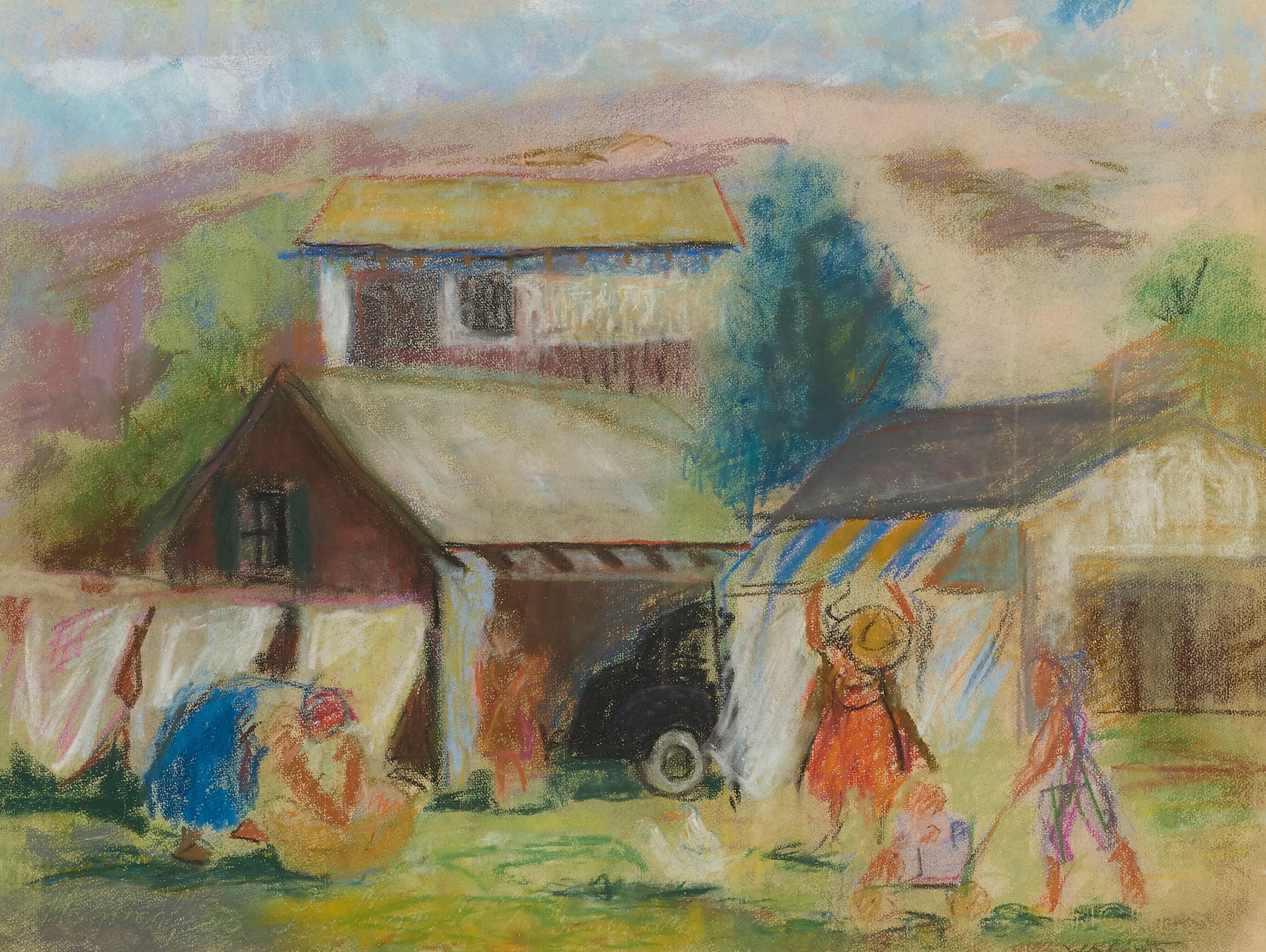 William Alexander Griffith - The Side Yard (Laundry Day)