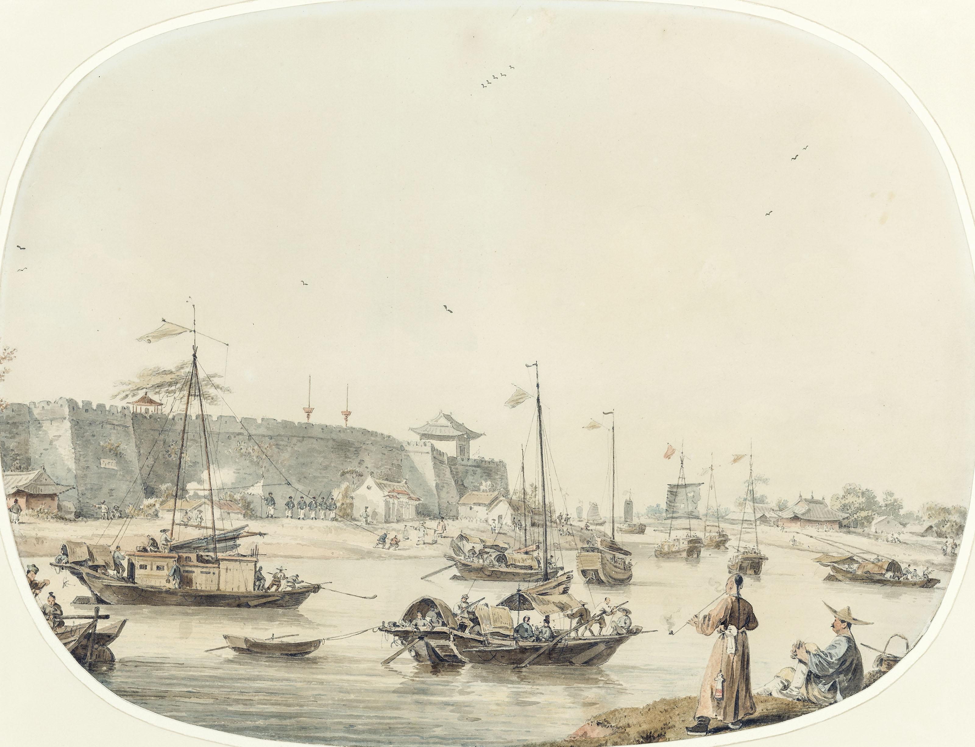 William Alexander - Walls enclosing a city or town called Pou-een-gin, November 3rd 1793