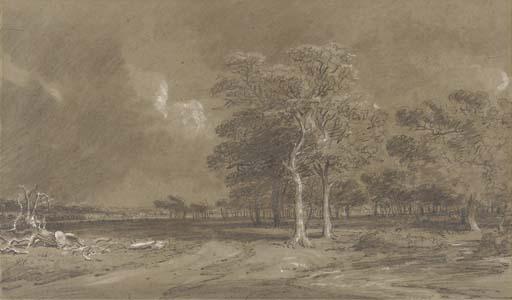 William Alfred Delamotte - An Extensive Parkland Landscape