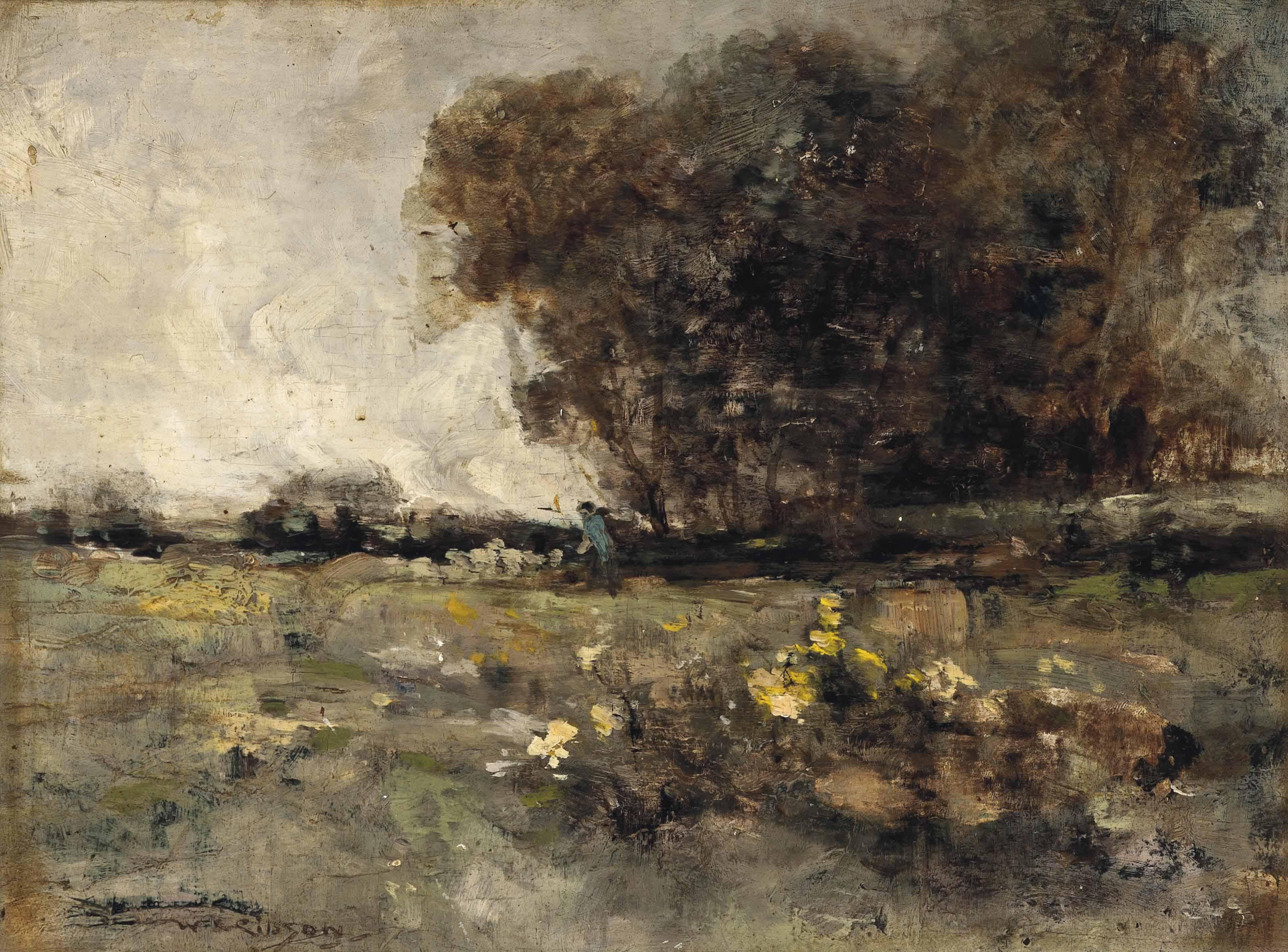 William Alfred Gibson - Landscape with trees