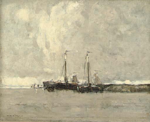 William Alfred Gibson - Unloading the Boats