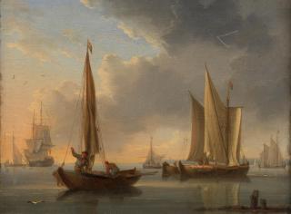 William Anderson - Dutch boats in a calm