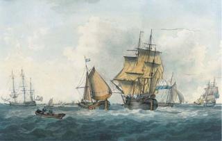 William Anderson - Dutch Traders And Barges Off The Low Countries