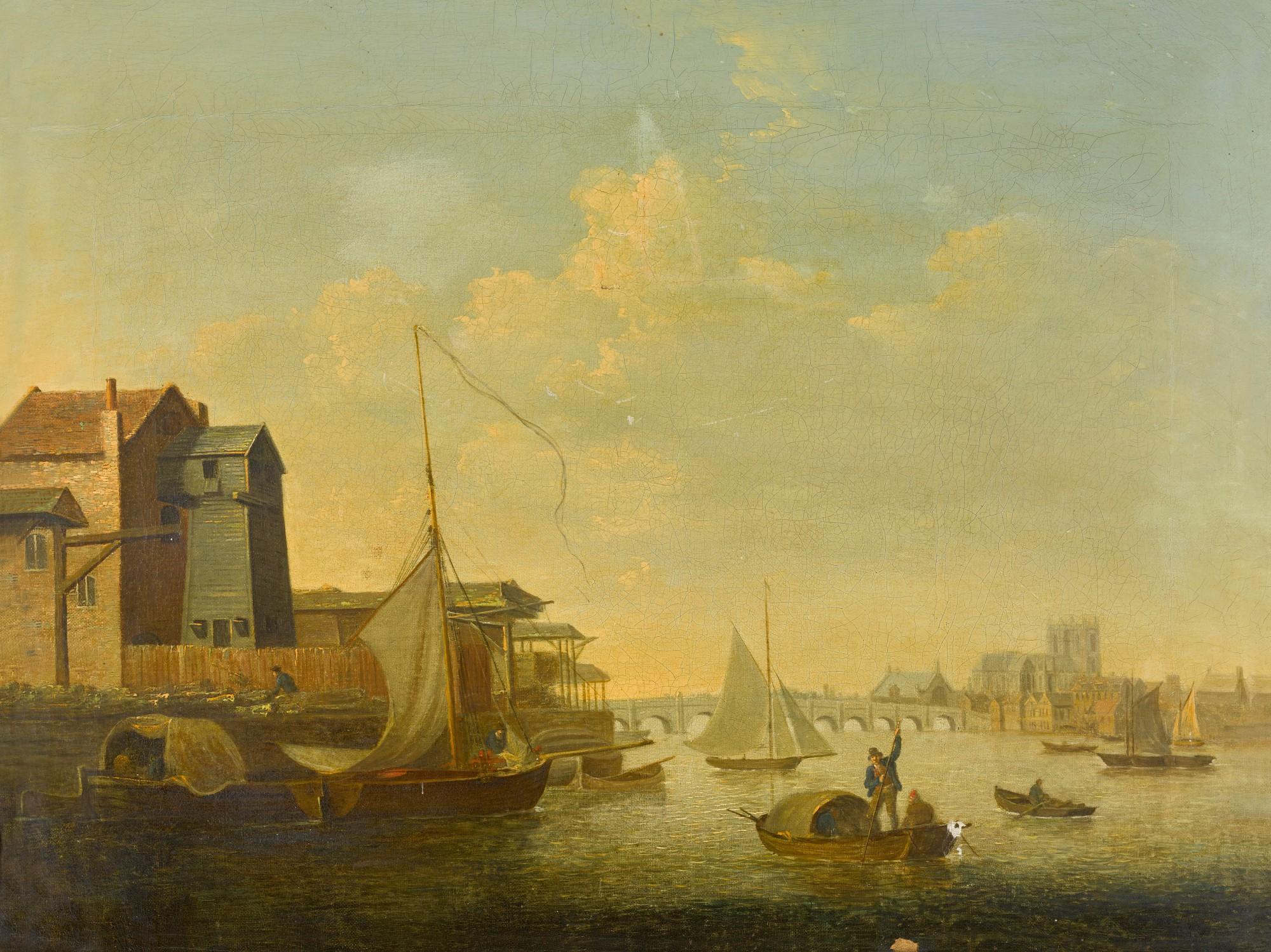 William Anderson - London, a view of the River Thames and Westminster Bridge