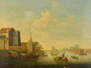William Anderson - London, a view of the River Thames and Westminster Bridge