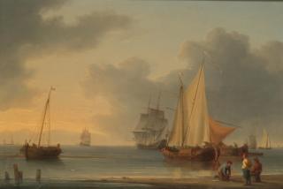 William Anderson - Vessels by a shore