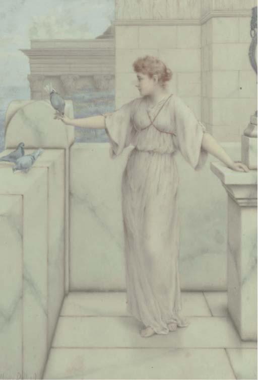 William Anstey Dolland - Feeding The Birds